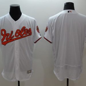 Orioles Blank White Flexbase Authentic Collection Stitched Jersey