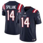 New England Patriots #14 Robert Spillane Navy 2025 F.U.S.E. With 3-Star C Patch Vapor Limited Stitched Jersey