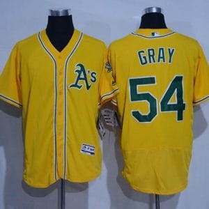 Athletics #54 Sonny Gray Gold Flexbase Authentic Collection Stitched Jersey