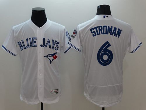 Blue Jays #6 Marcus Stroman White Flexbase Authentic Collection Stitched Jersey