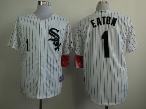 White Sox #1 Adam Eaton White Cool Base Stitched Jersey