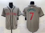 Arizona Diamondbacks #7 Corbin Carroll Gray Limited Stitched Jersey