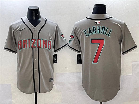 Arizona Diamondbacks #7 Corbin Carroll Gray Limited Stitched Jersey