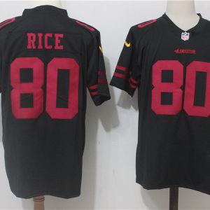 San Francisco 49ers #80 Jerry Rice Black Alternate Stitched Vapor Untouchable Limited Nike Jersey