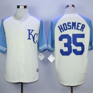 Royals #35 Eric Hosmer Cream Exclusive Vintage Stitched Jersey