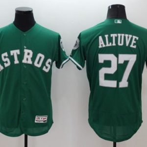 Astros #27 Jose Altuve Green Celtic Flexbase Authentic Collection Stitched Jersey