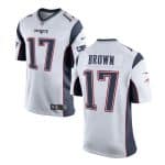 New England Patriots #17 Antonio Brown White Limited Stitched Jersey