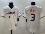 Houston Astros #3 Jeremy Pena White 2025 City Connect Limited Stitched Jersey