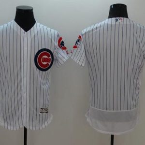 Cubs Blank White Fashion Stars Stripes Flexbase Authentic Stitched Jersey