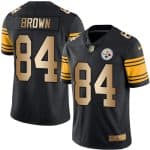 Steelers #84 Antonio Brown Black Stitched Limited Gold Rush Nike Jersey