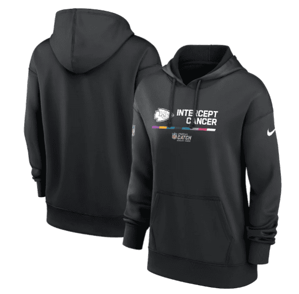 Kansas City Chiefs 2022 Black NFL Crucial Catch Therma Performance Pullover Hoodie(Run Small)