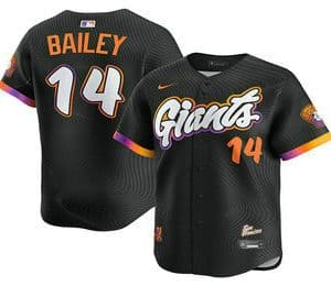 San Francisco Giants #14 Patrick Bailey Black 2025 City Connect Limited Stitched Jersey