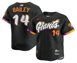 San Francisco Giants #14 Patrick Bailey Black 2025 City Connect Limited Stitched Jersey