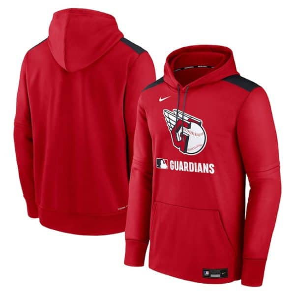 Cleveland Guardians Red Collection Performance Pullover Hoodie