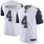 Cowboys 100th #4 Dak Prescott White Stitched Limited Rush Nike Jersey