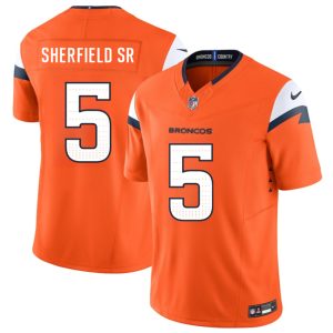 Denver Broncos #5 Trent Sherfield Sr Orange 2025 F.U.S.E. Vapor Limited Stitched Jersey