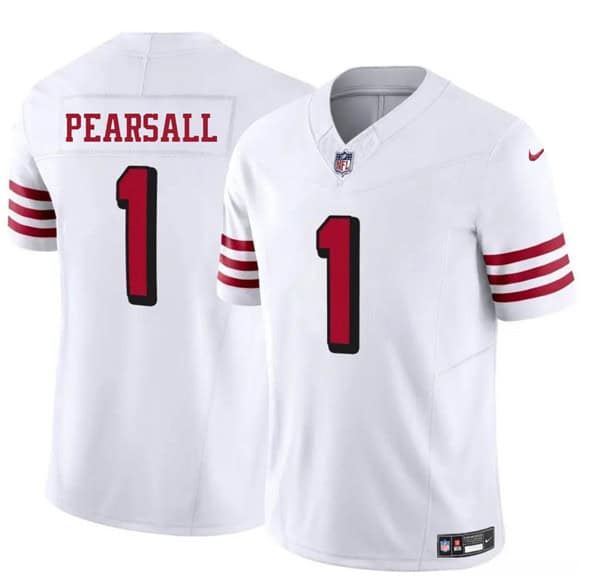 San Francisco 49ers #1 Ricky Pearsall New White 2025 F.U.S.E. Vapor Untouchable Limited Stitched Jersey