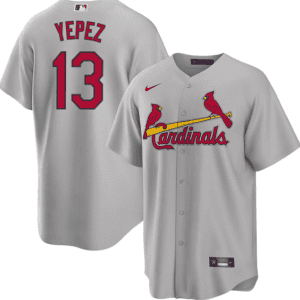 St. Louis Cardinals #13 Juan Yepez Grey Cool Base Stitched Jersey