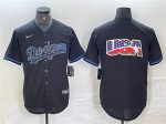 Los Angeles Dodgers Team Big Logo Black Fashion Stitched Jerseys