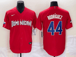 Dominican Republic #44 Julio Rodr¨ªguez 2023 Red World Classic Stitched Jersey