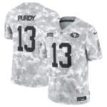 San Francisco 49ers #13 Brock Purdy Arctic Camo 2024 F.U.S.E. Salute To Service Limited Stitched Jersey