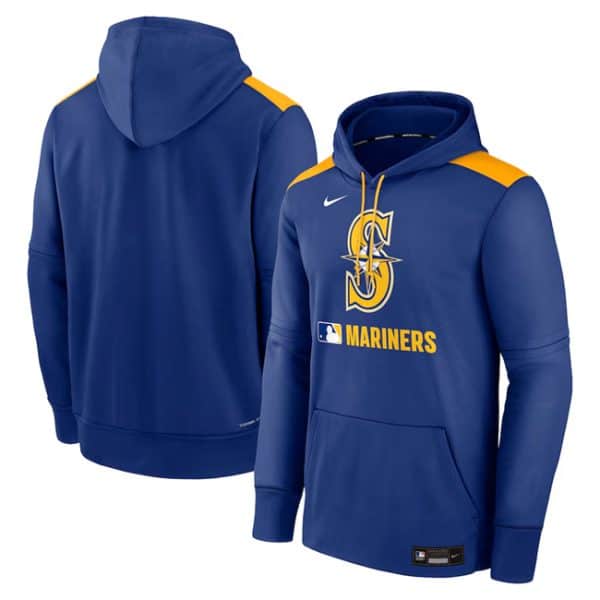 Seattle Mariners Royal Collection Performance Pullover Hoodie