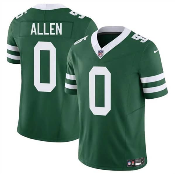 New York Jets #0 Braelon Allen Green 2023 F.U.S.E. Throwback Limited Stitched Jersey