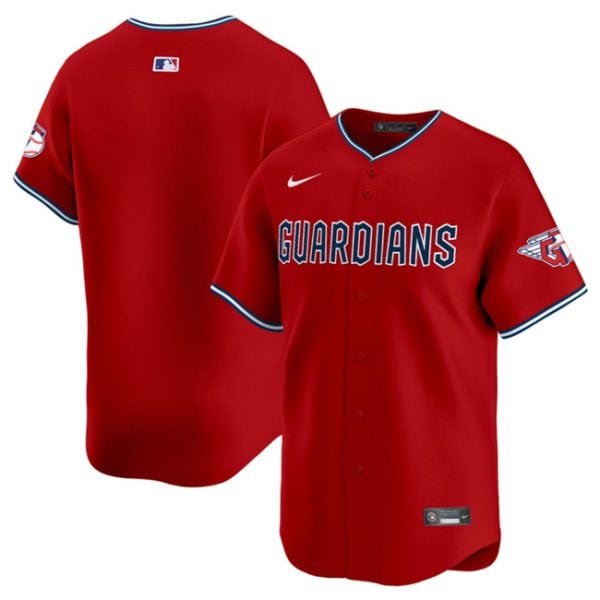 Cleveland Guardians Blank Red Alternate Limited Stitched Jersey
