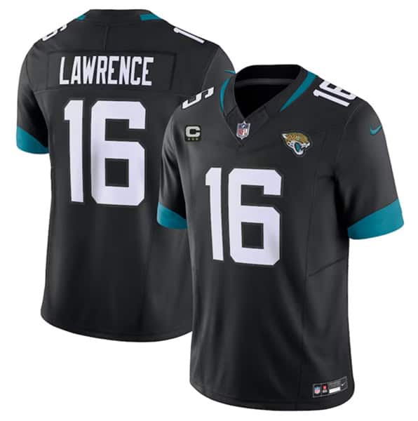 Jacksonville Jaguars #16 Trevor Lawrence Black 2023 F.U.S.E With 3-Star C Patch Vapor Untouchable Limited Stitched Jersey