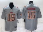 Kansas City Chiefs #15 Patrick Mahomes Gray With Patch Atmosphere Fashion Stitched Jersey
