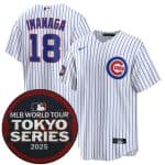 Chicago Cubs #18 Sh¨ta Imanaga White 2025 World Tour: Tokyo Series Home Stitched Jersey