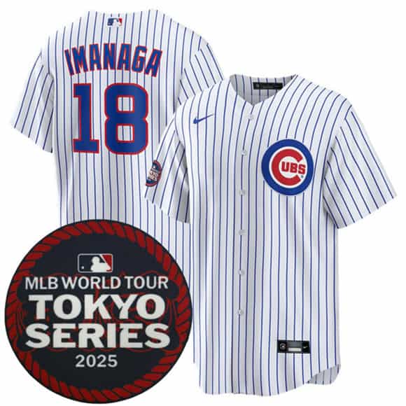 Chicago Cubs #18 Sh¨ta Imanaga White 2025 World Tour: Tokyo Series Home Stitched Jersey