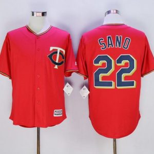 Twins #22 Miguel Sano Red New Cool Base Stitched Jersey