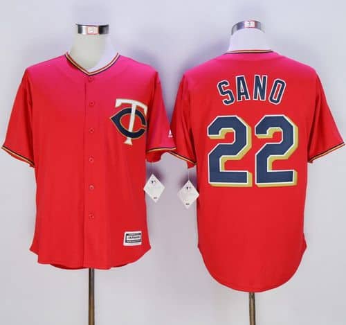 Twins #22 Miguel Sano Red New Cool Base Stitched Jersey