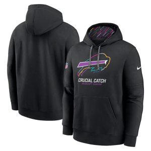 Buffalo Bills Black 2024 Crucial Catch Club Pullover Hoodie