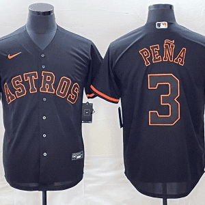 Houston Astros #3 Jeremy PeNa Black Cool Base Stitched Jersey