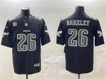 Philadelphia Eagles #26 Saquon Barkley Black Fashion With 3-Star C Patch Vapor Untouchable Limited Stitched Jersey
