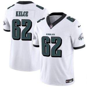 Philadelphia Eagles #62 Jason Kelce White 2024 F.U.S.E. Vapor Untouchable Limited Football Stitched Jersey