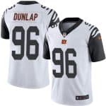 Bengals #96 Carlos Dunlap White Stitched Limited Rush Nike Jersey
