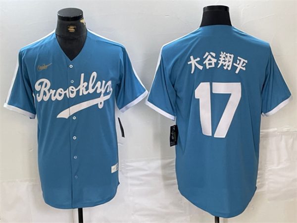 Los Angeles Dodgers #17 ´ó¹ÈÏèÆ½ Light Blue Throwback Cool Base Stitched Jersey