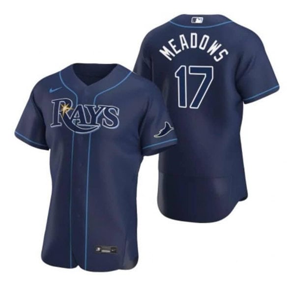 Tampa Bay Rays #17 Austin Meadows Navy Flex Base Stitched Jersey