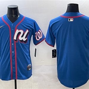 National League Washington Nationals Blank Blue 2025 All-Star Edition Limited Stitched Jersey