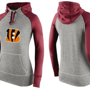 Nike Cincinnati Bengals Performance Hoodie Grey Red_3