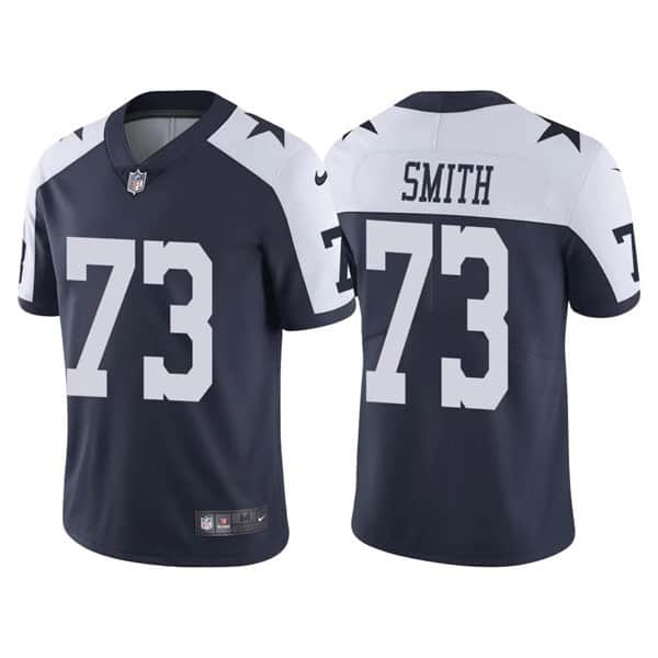 Dallas Cowboys #73 Tyler Smith Navy Thanksgiving Vapor Limited Stitched Jersey