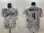 Dallas Cowboys #4 Dak Prescott 2024 Arctic Camo Salute To Service Stitched Jersey