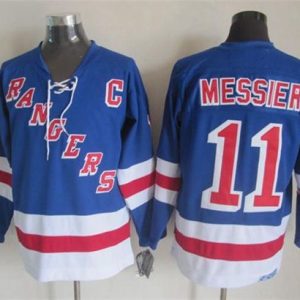 Rangers #11 Mark Messier Light Blue CCM Throwback Stitched Jersey