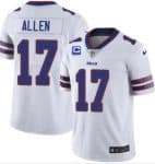 Buffalo Bills 2022 #17 Josh Allen White With 4-Star C Patch Vapor Untouchable Limited Stitched Jersey