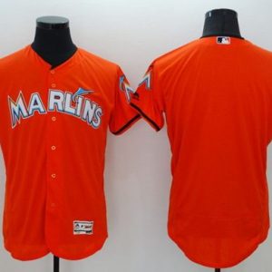 Marlins Blank Orange Flexbase Authentic Collection Stitched Jersey