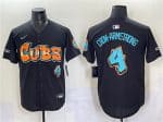 Chicago Cubs #4 Pete Crow-Armstrong Black 'Graffiti North Side Edition' Vapor Premier Limited Stitched Jersey