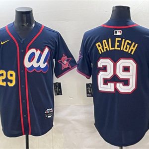 American League #29 Cal Raleigh Navy 2025 All-Star Edition V2 Limited Stitched Jersey